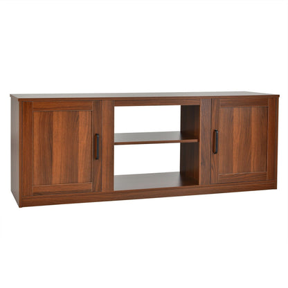 58 Inches TV Stand with 2 Cabinets for 65-Inch TV