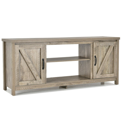 59 Inches TV Stand Media Console Center with Storage Cabinet