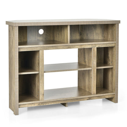 Corner TV Stand Entertainment Console Center with Adjustable Shelves