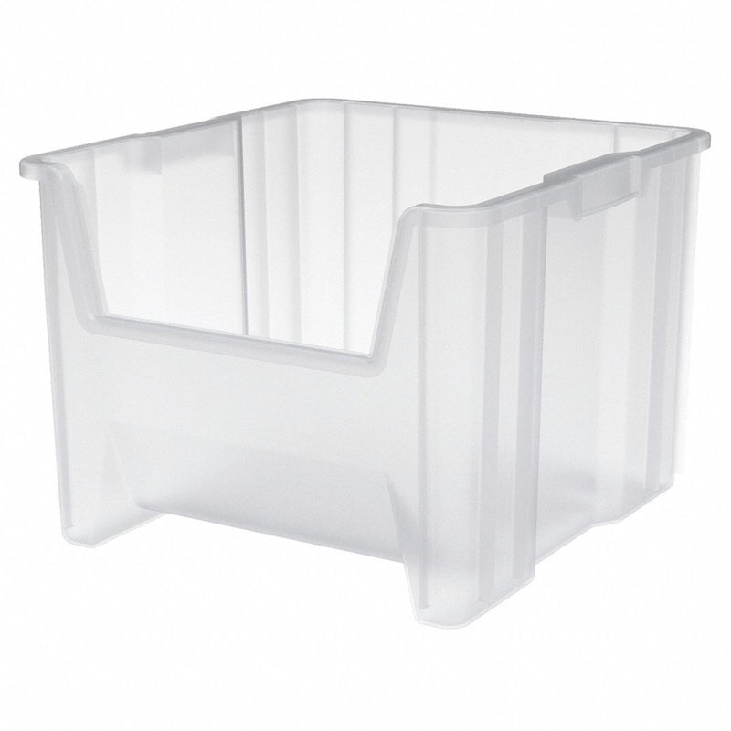 Akro-Mils 13018 Clear Stacking Container 17 1/2 in x 16 1/2 in x 12 1/2 in H, 1 PK
