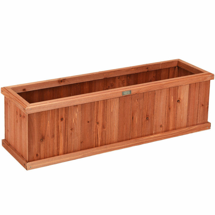 3' x 3" Wooden Decorative Planter Box for Garden Yard and Window