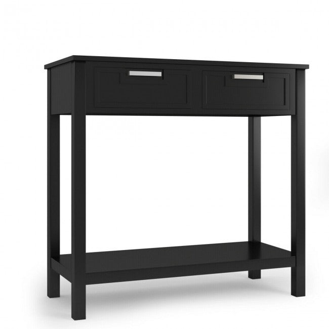 2 Drawers Accent Console Entryway Storage Shelf