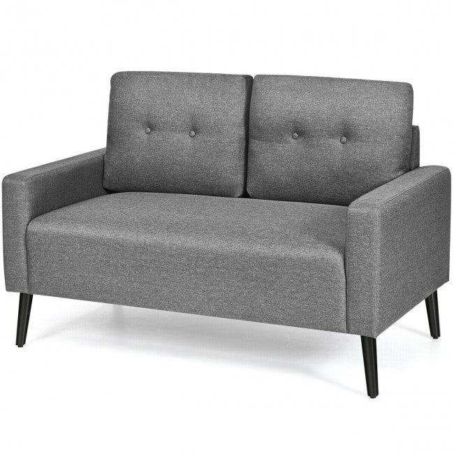 55 Inch Modern Loveseat Sofa with Cloth Cushion