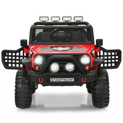 Costway 12V Kids Remote Control Electric Ride On Truck Car with Lights and Music