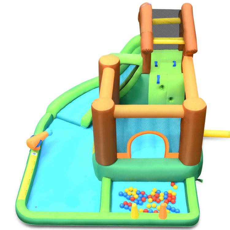 Inflatable Waterslide Bounce House Climbing Wall without Blower