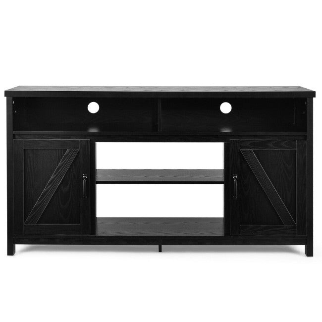 59 Inch TV Stand Media Center Console Cabinet with Barn Door for TV's 65 Inch