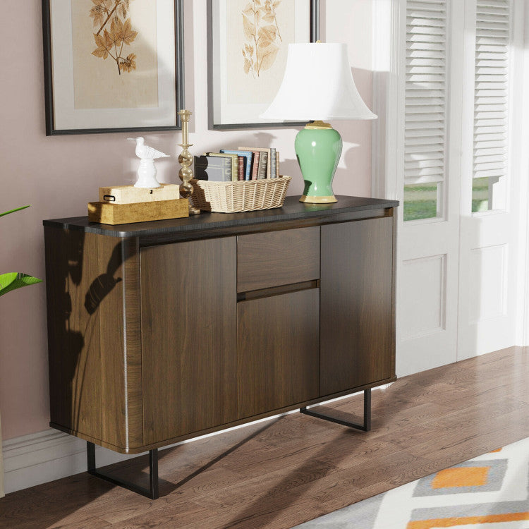 3-Door Kitchen Buffet Server Sideboard with Drawer