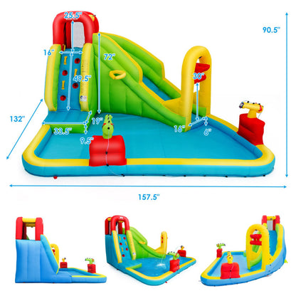 Costway Inflatable Splash Jump Slide Water Bounce without Blower