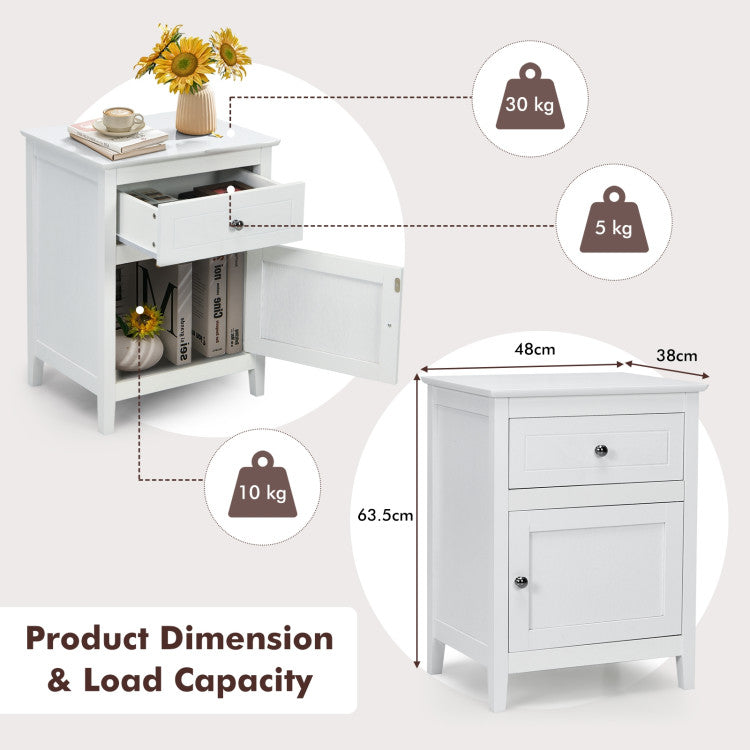 2-Tier Accent Table with Spacious Tabletop