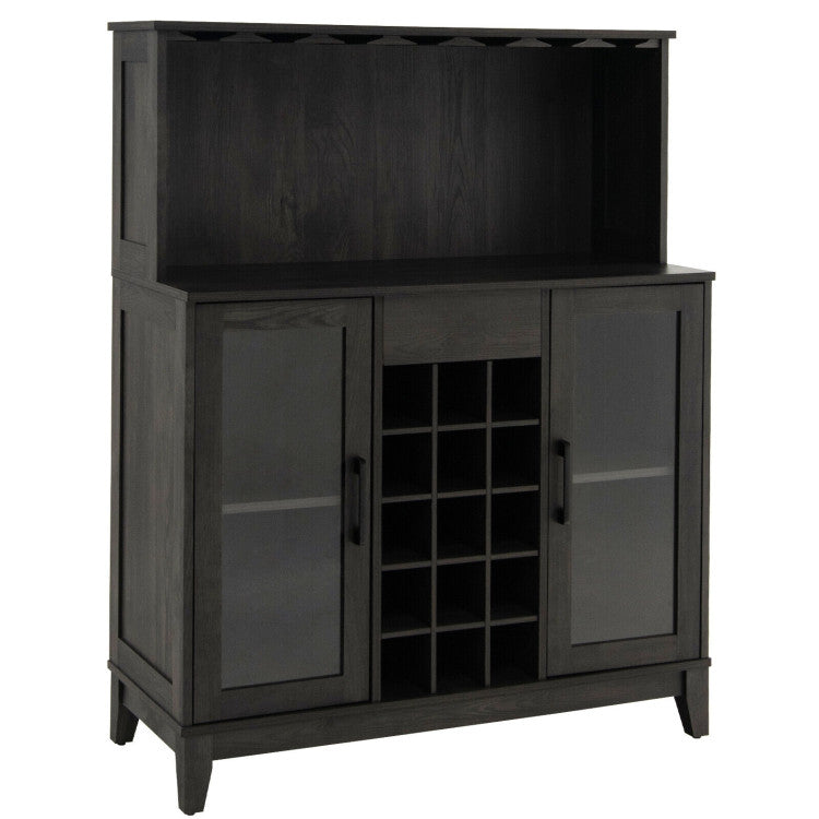 Buffet Hutch Cabinet with Removable Wine Rack for Kitchen