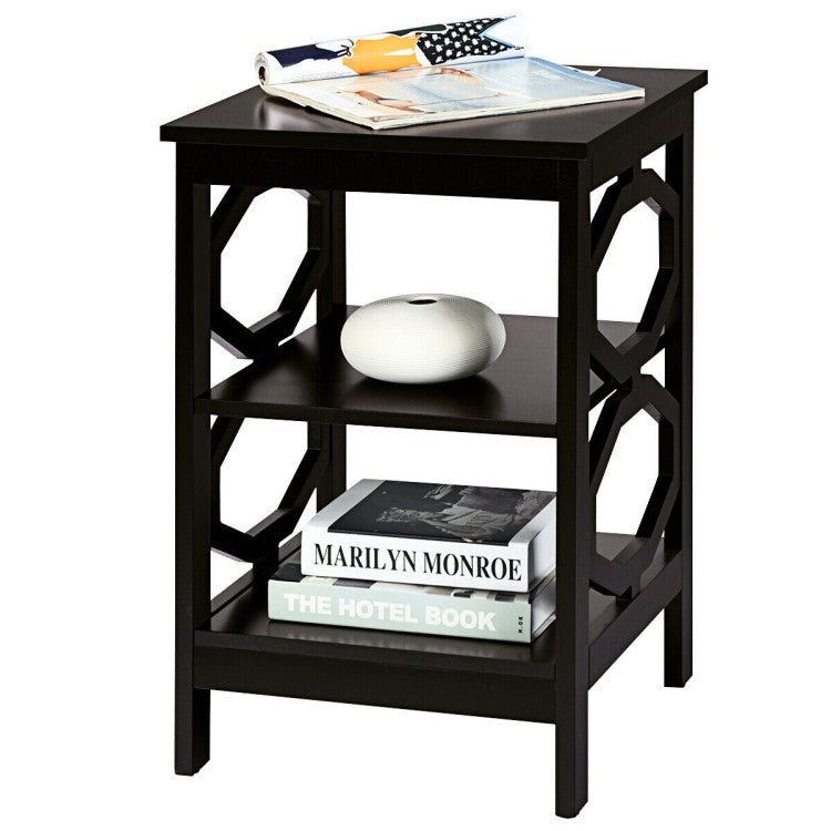 3-tier Nightstand Sofa Side End Accent Table