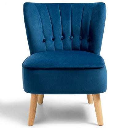 Armless Accent Chair Tufted Velvet Leisure Chair