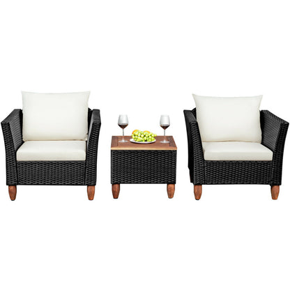 3-Piece Outdoor Patio Rattan Furniture Set