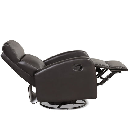 Recliner Chair Swivel Rocker Manual Single Sofa Lounger with Footrest