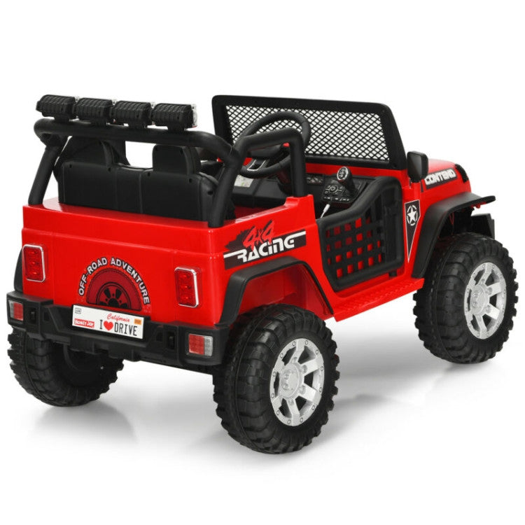 Costway 12V Kids Remote Control Electric Ride On Truck Car with Lights and Music