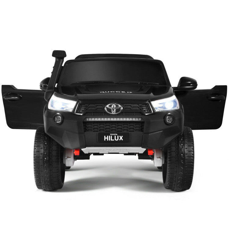 Costway 2*12V Licensed Toyota Hilux Ride On Truck Car 2-Seater 4WD with Remote