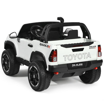 Costway 2*12V Licensed Toyota Hilux Ride On Truck Car 2-Seater 4WD with Remote