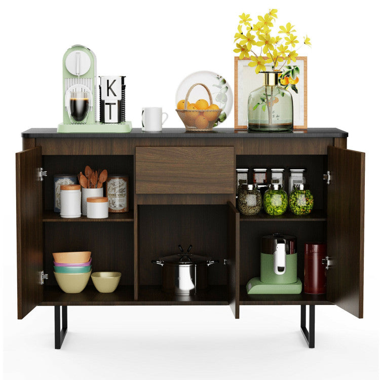 3-Door Kitchen Buffet Server Sideboard with Drawer