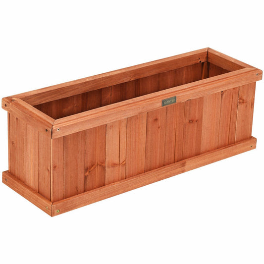 Wooden Decorative Planter Box for Garden, Yard, and Window