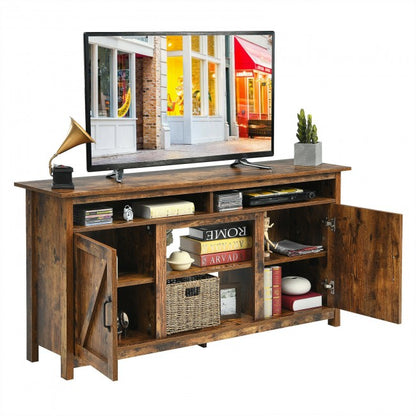 60”Industrial TV Stand Entertainment Center with Shelve and Cabinet