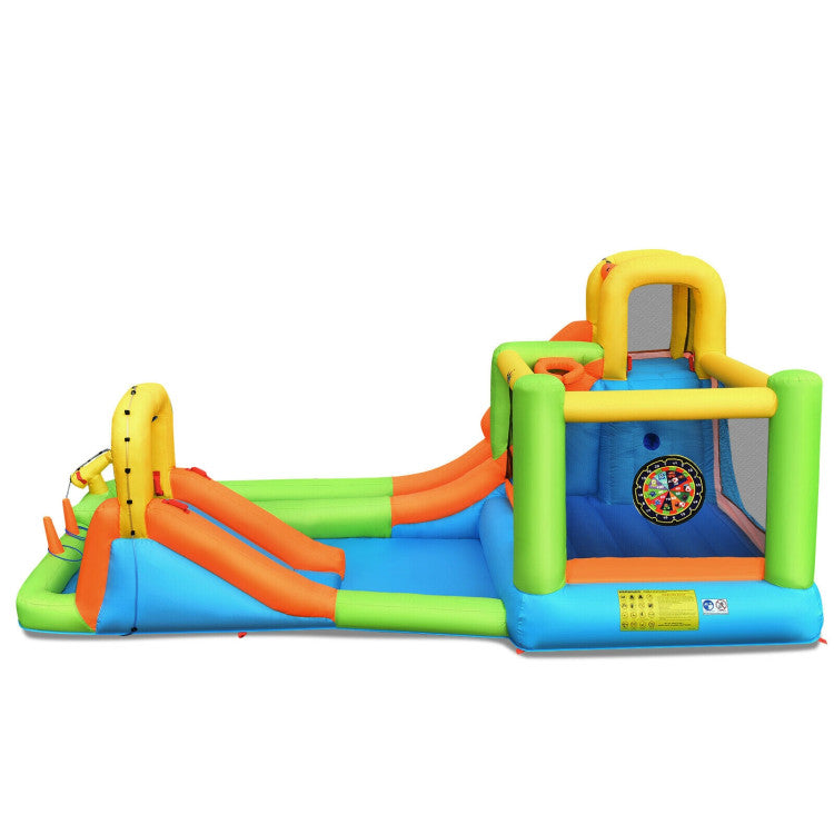 8 in 1 Inflatable Water Slide Park Bounce House Without Blower