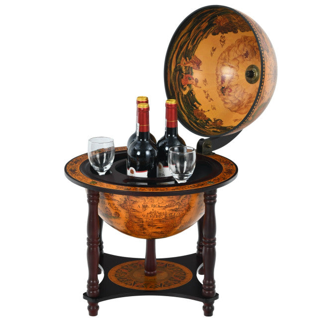 23 Inch Globe Wine Bar Stand for Dining Room and Living Room