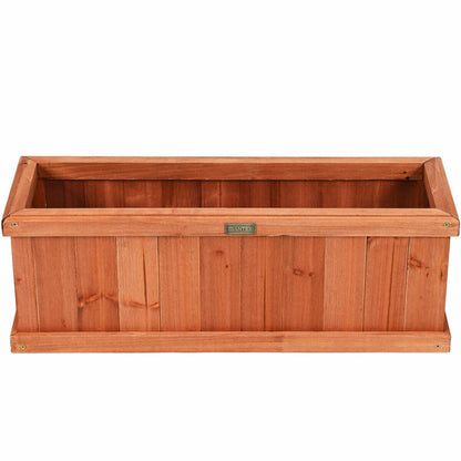 Wooden Decorative Planter Box for Garden, Yard, and Window