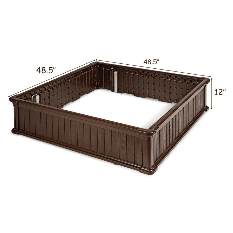 48-Inch Raised Garden Bed Planter for Flowers and Vegetables