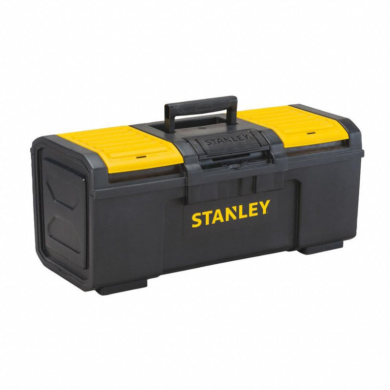 23-1/2"W Polypropylene Resin, Black Portable Tool Box, Matte, 10-3/20"H