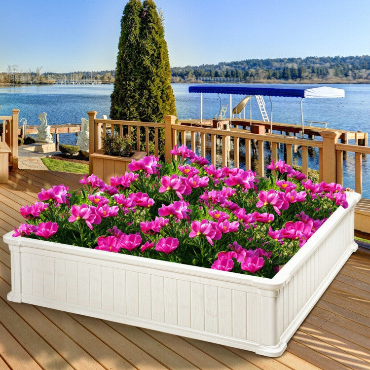 48-Inch Raised Garden Bed Planter for Flowers and Vegetables