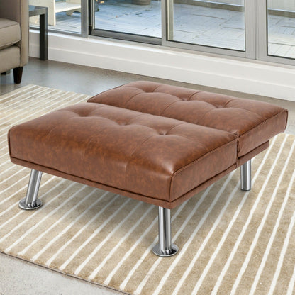 Single Sofa Lounge Chair with Metal Legs and Adjustable Backrest