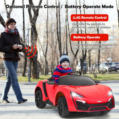 Costway 12V 2.4G RC Electric Vehicle with Lights