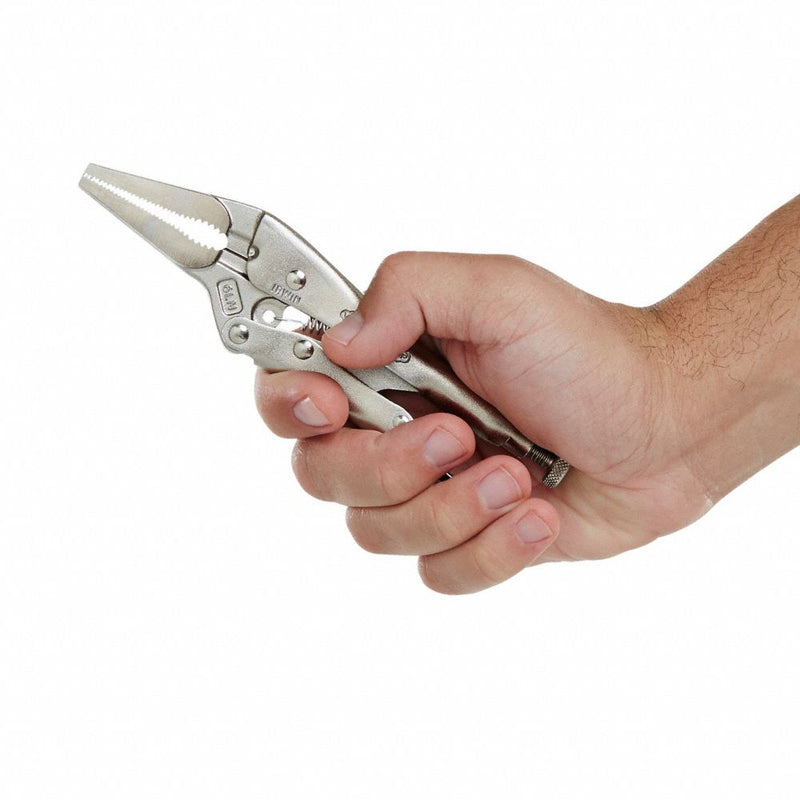 Locking Pliers, Plain Grip, 6 In. L