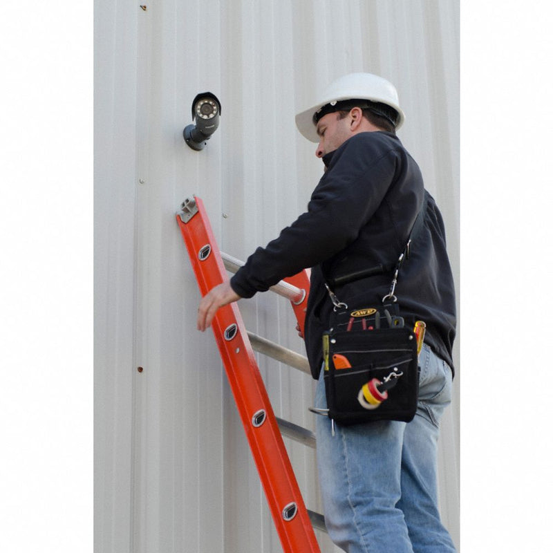 16 ft Fiberglass Extension Ladder, 300 lb Load Capacity