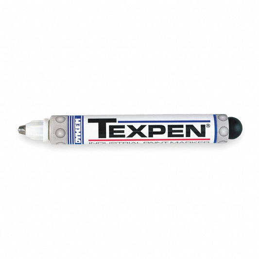 Permanent Industrial Steel Ball Tip Paint Marker, Medium Tip, White Color Family, Ink