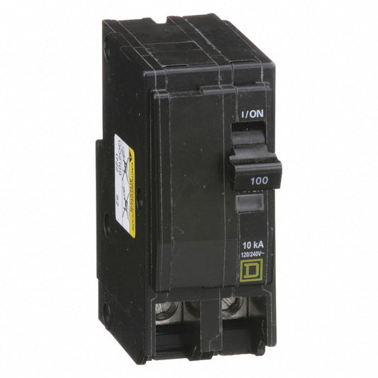 Miniature Circuit Breaker, 100 A, 120/240V AC, 2 Pole, Plug In Mounting Style, QO Series