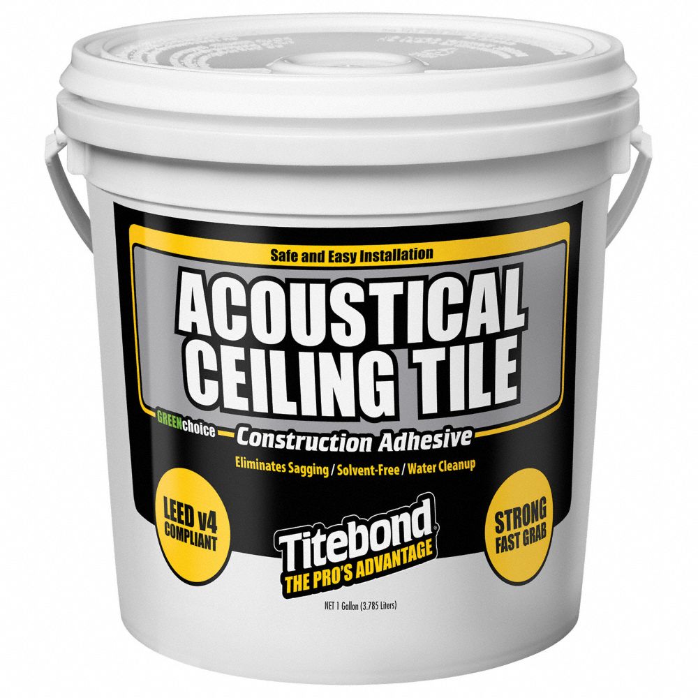 Ceiling Tile Adhesive, Gallon, Beige