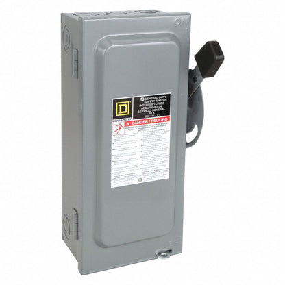Fusible Single Throw Safety Switch, General Duty, 240V AC, 3PST, 60 A