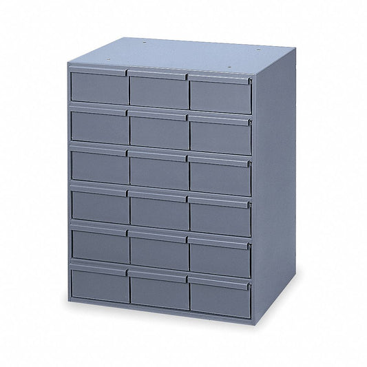 Drawer Bin Cabinet, 11-5/8 In. D, Gray