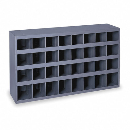 Prime Cold Rolled Steel Pigeonhole Bin Unit , 8 1/2 in D x Gray