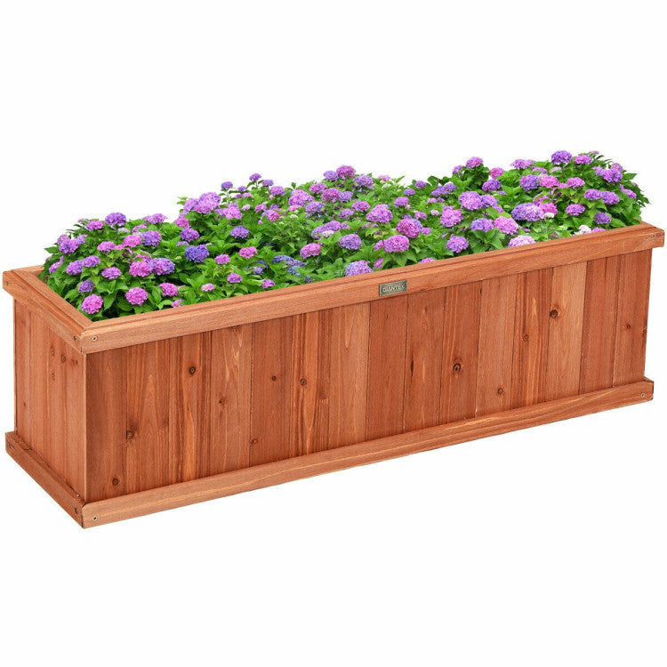 3' x 3" Wooden Decorative Planter Box for Garden Yard and Window