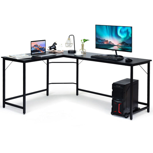 L-Shaped Corner Computer Desk with CPU Stand