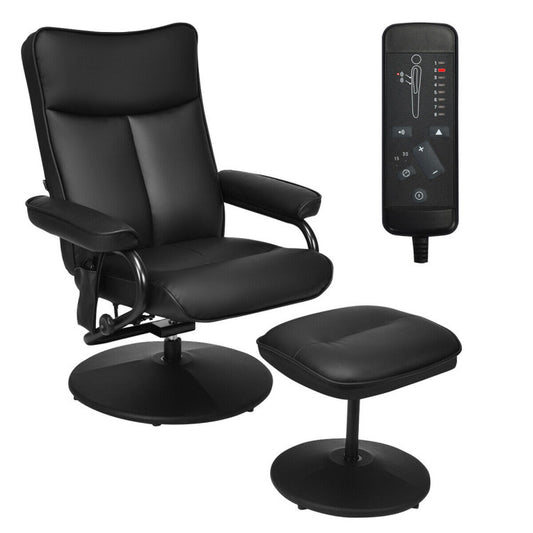 Electric Massage Recliner Chair with Ottoman and Remote Control