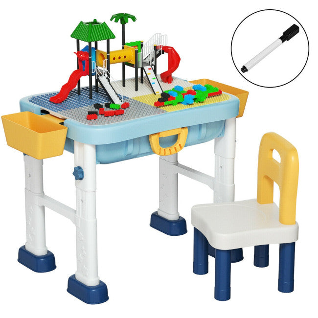 6 in 1 Kids Activity Table Set with Chair