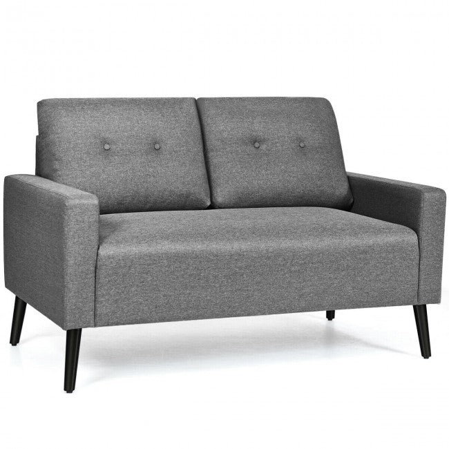 55 Inch Modern Loveseat Sofa with Cloth Cushion