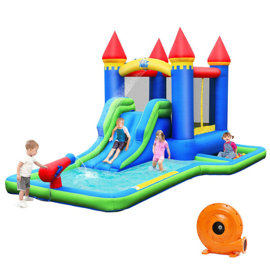 Inflatable Bounce House Castle Water Slide with Climbing Wall