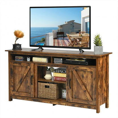60”Industrial TV Stand Entertainment Center with Shelve and Cabinet