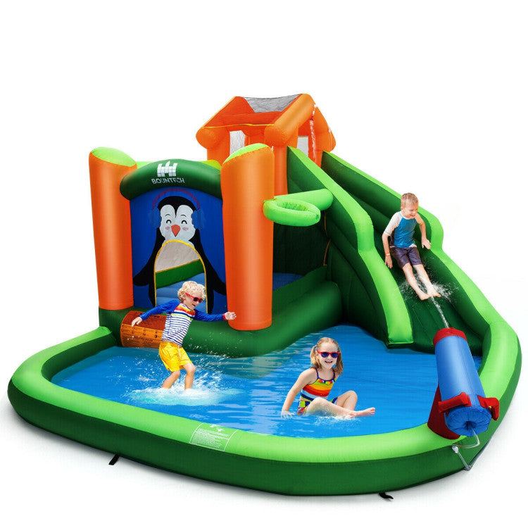 Inflatable Slide Bouncer and Water Park Bounce House Without Blower