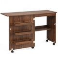 Foldable Sewing Craft Table Shelf Storage Cabinet 