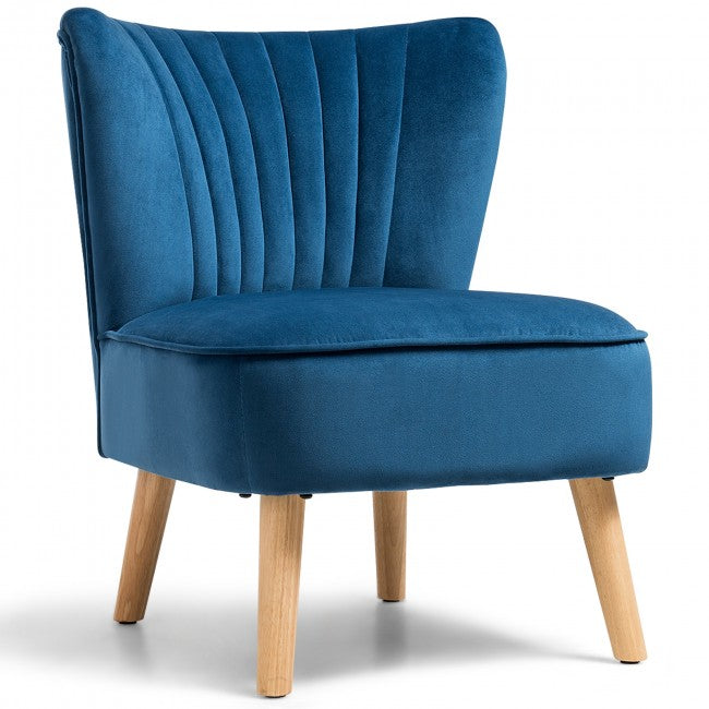 Armless Accent Chair Modern Velvet Leisure Chair